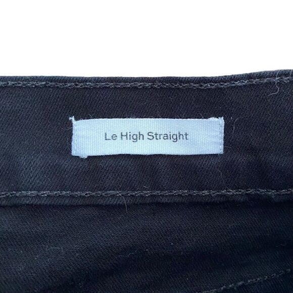 FRAME Denim Le High Straight Black Glitter Stripe Jeans 30 - Picture 5 of 7